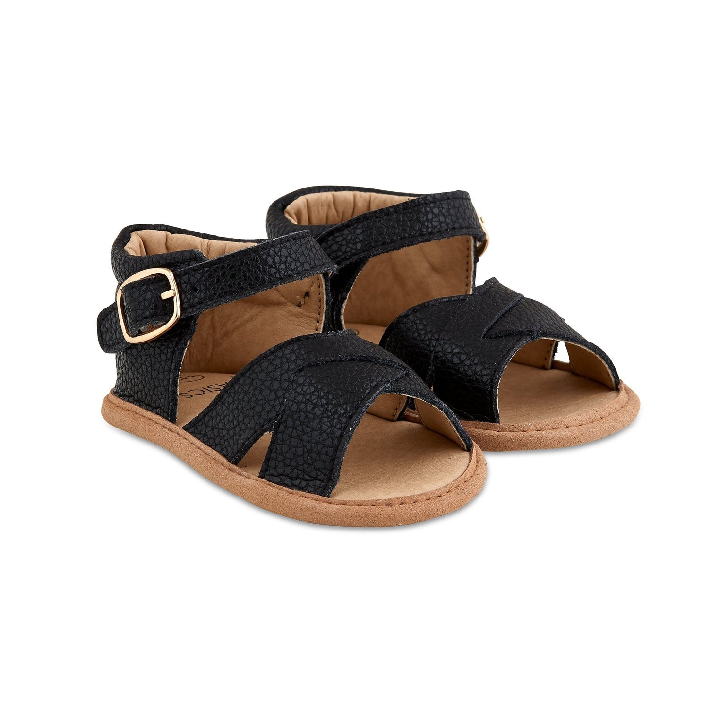 Black Leather Sandals - Nest & Nurture
