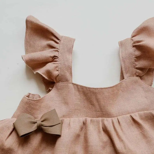 Girls Linen Boho Dress
