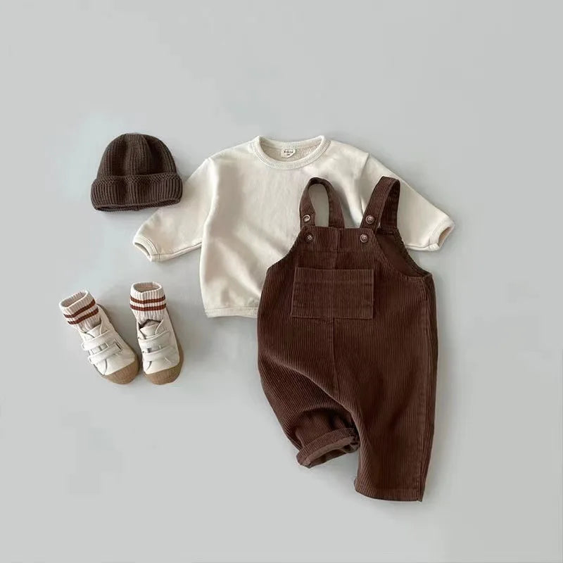 Corduroy overall Romper