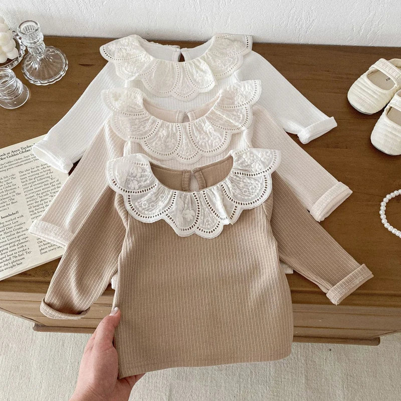 Lace Collar Soft Long Sleeve