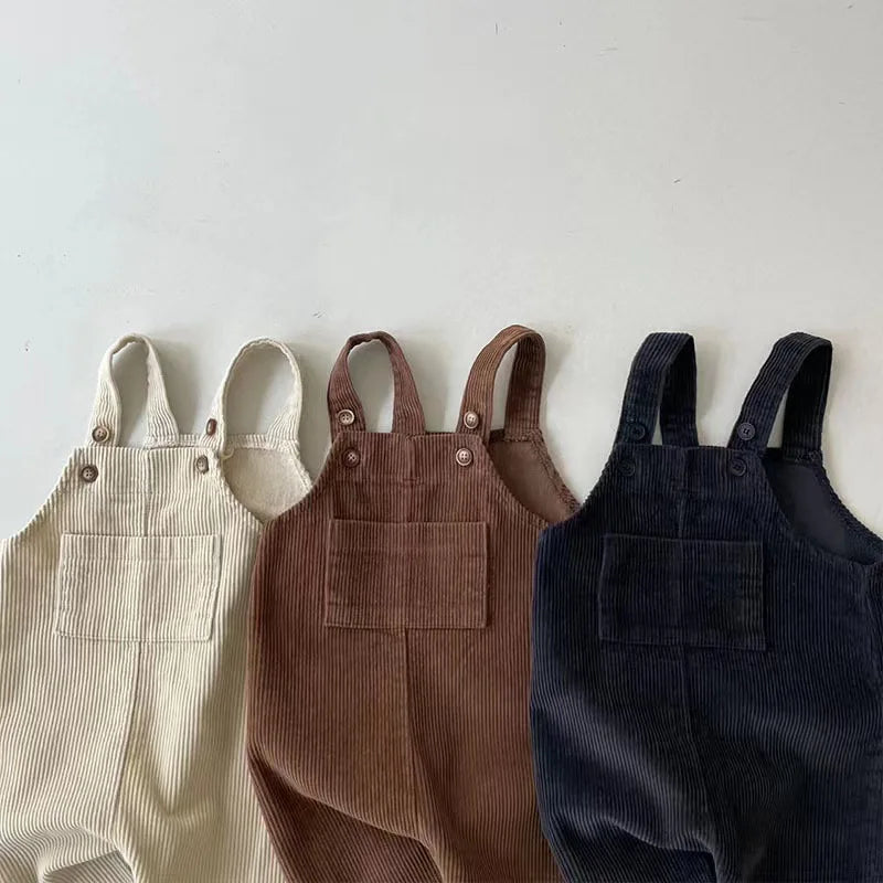 Corduroy overall Romper