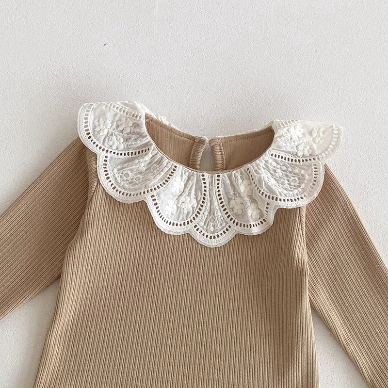 Lace Collar Soft Long Sleeve