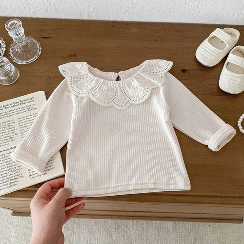 Lace Collar Soft Long Sleeve