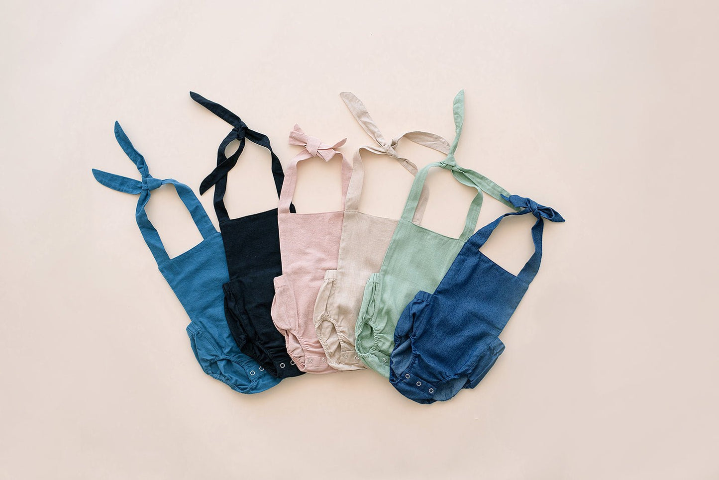 Black Halter Baby Romper - Nest & Nurture