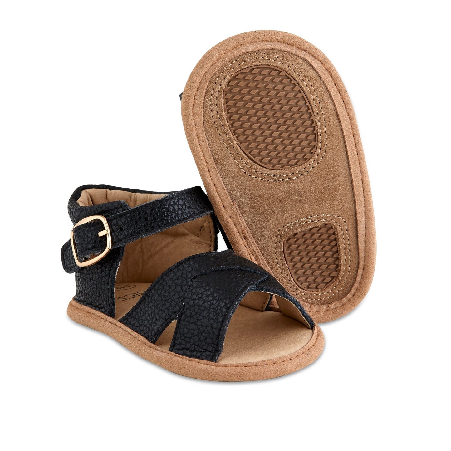 Black Leather Sandals - Nest & Nurture