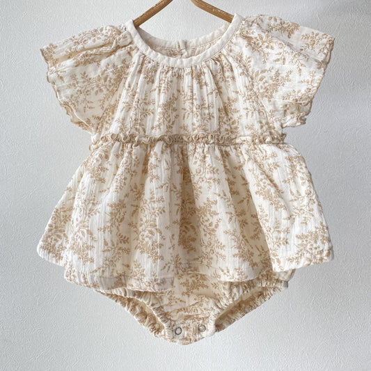 Crepe Baby girl dress/onesie - Nest & Nurture